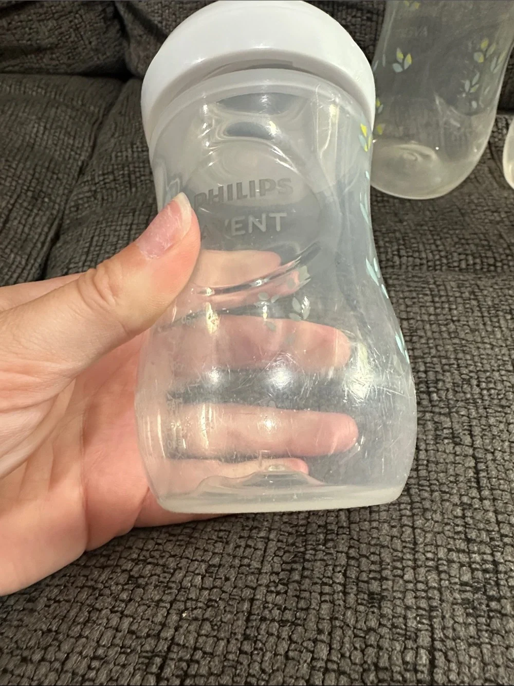 White Baby Bottle Set - Clear/White (5 Pack)